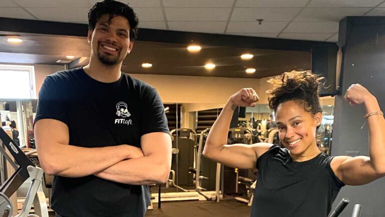 Mark standing with his trainee